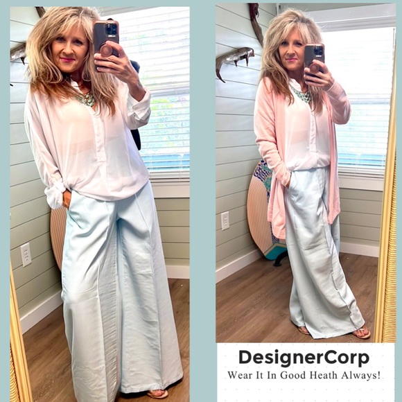 Bershka Pants - 🩵Bershka,Fine Spanish Clothier, Sky Blue Palazzo Pants, Excellent Condition, XL